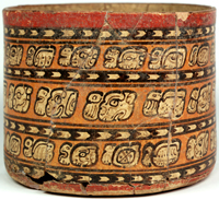 fully-hieroglyphic Chama Maya vase bowl Maya Archaeology