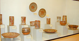 Mayan ceramic art plates pots